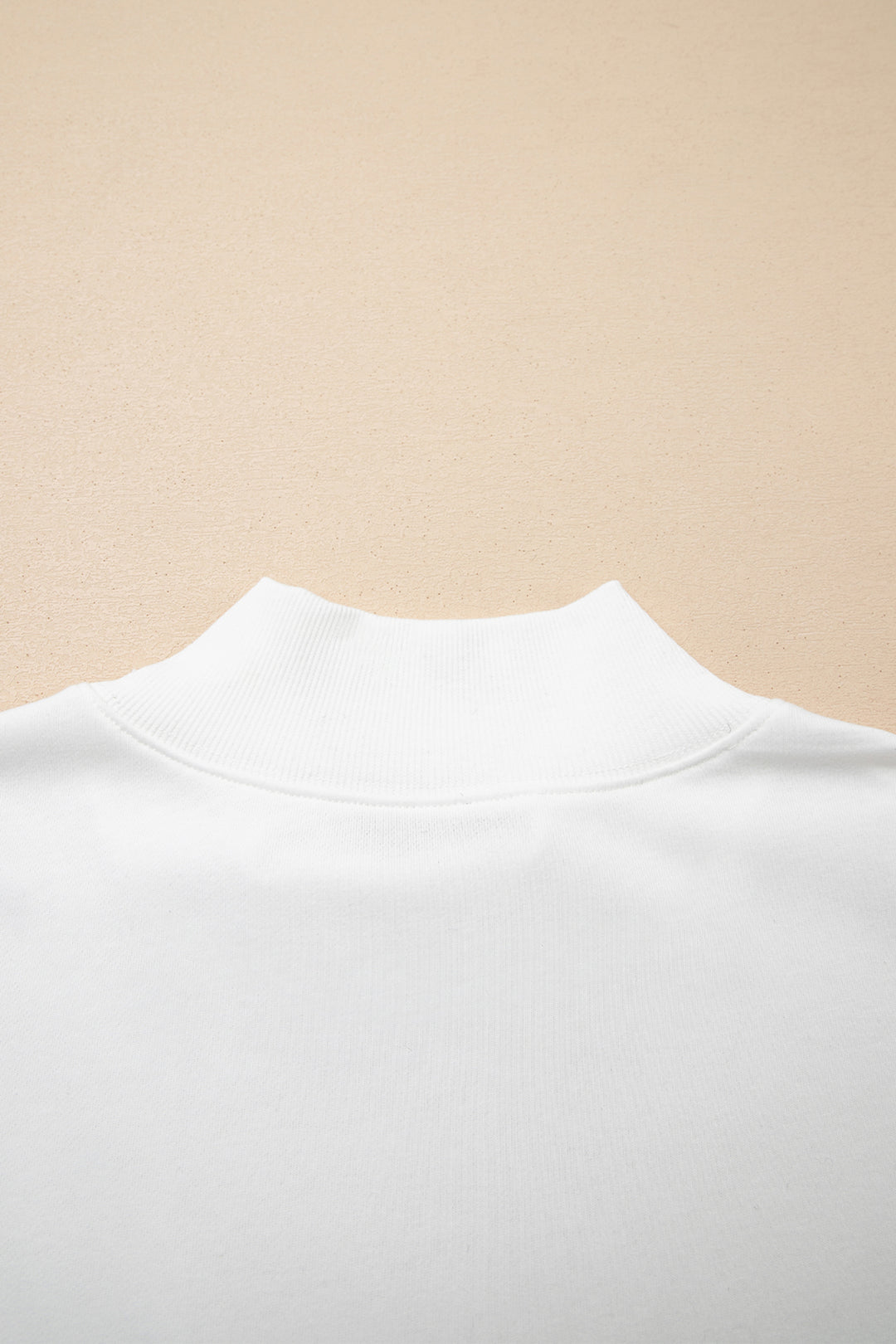 White Solid Color High Neck Cap Sleeve Loose Top