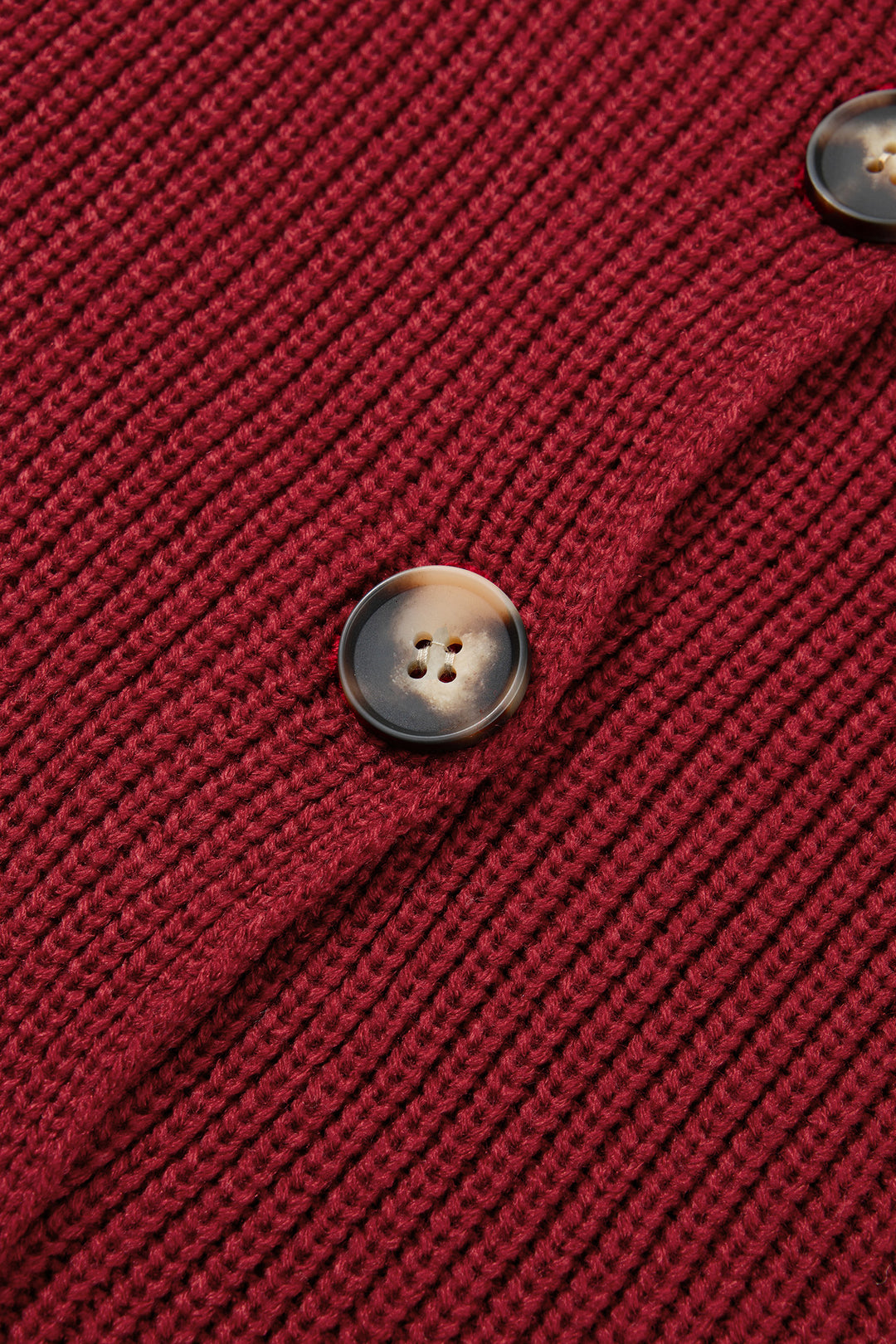 Red Dahlia Solid Color Knit Oversized Button Front Sweater Cardigan