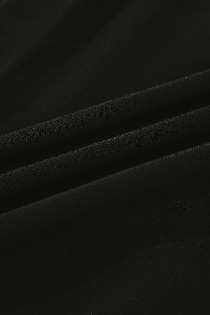 Black Stripe Two in One Knitted Top Splicing Hem Sweater Dress