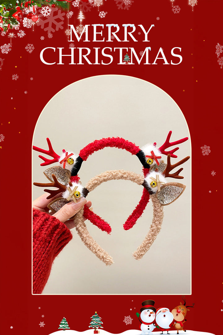 Weihnachts-Stirnband mit Rentiergeweih