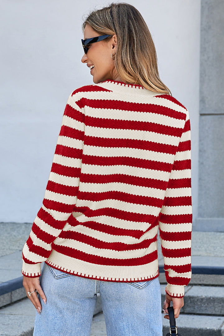 Chic Golden Button Cardigan Sweater