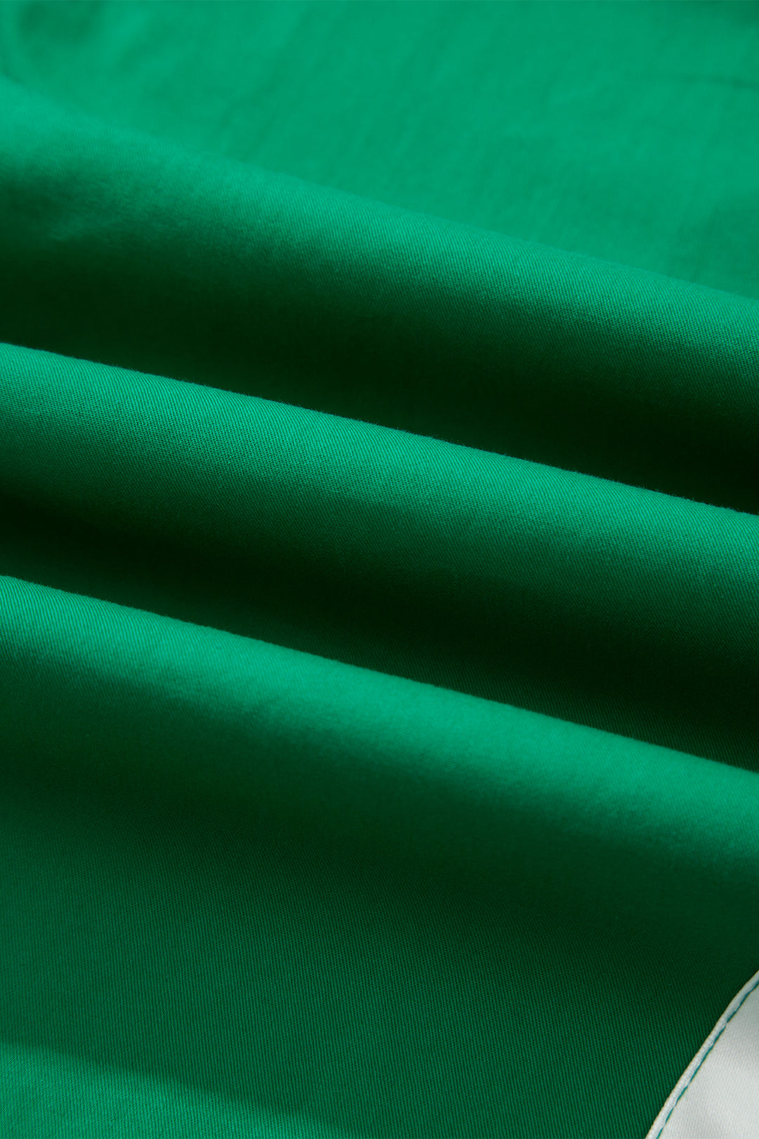 Bright Green Contrast Striped Smocked Waist Drawstring Cropped Casual Pants
