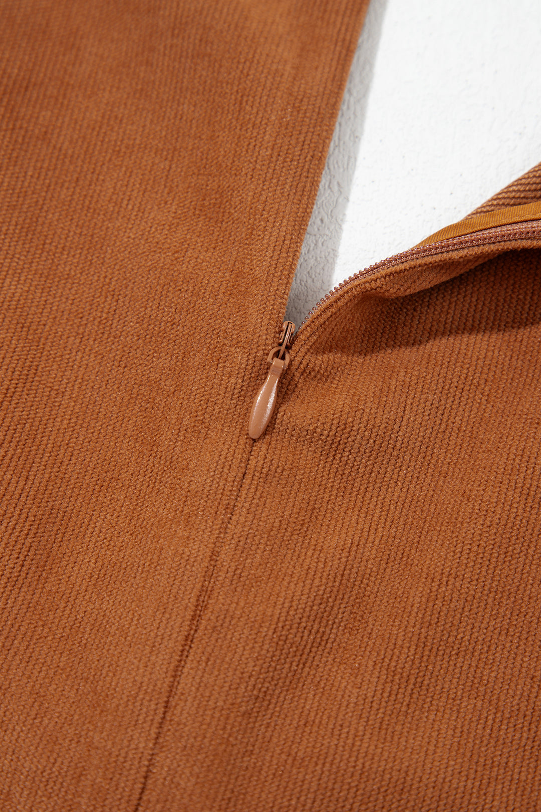 Cinnamon Tie V Neck Sleeveless Corduroy Romper