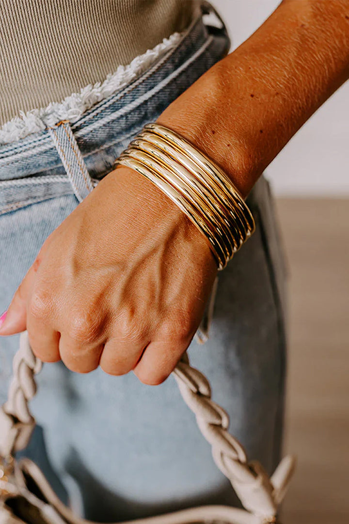 Bracelet jonc en alliage plaqué multicouche