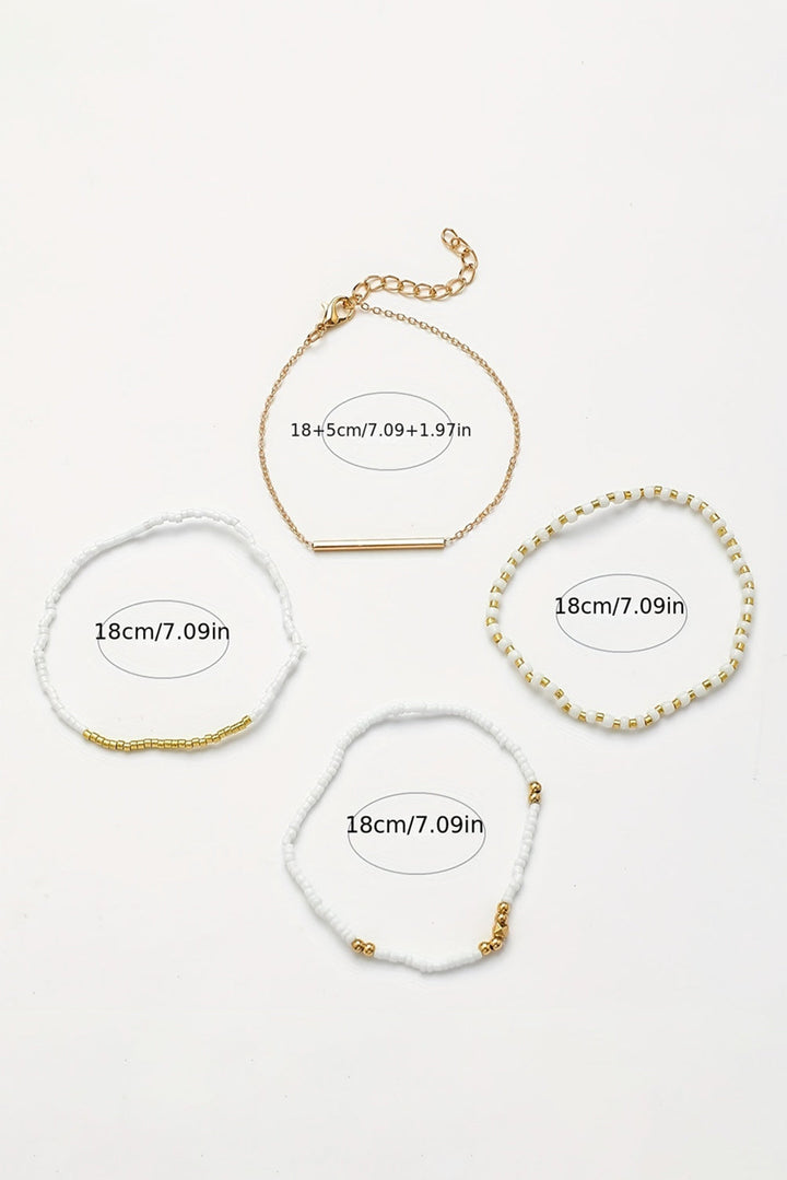 Ensemble de bracelets multicouches à petites perles