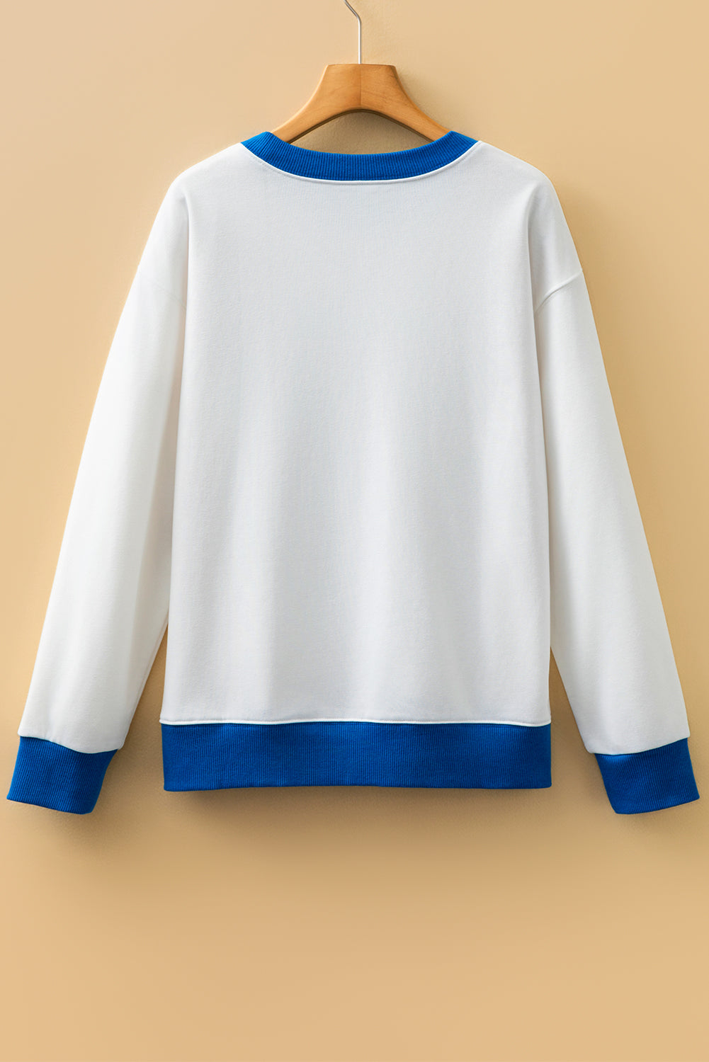 GAME DAY Letter Graphic Varsity Striped Detail Baggy Sweatshirt
