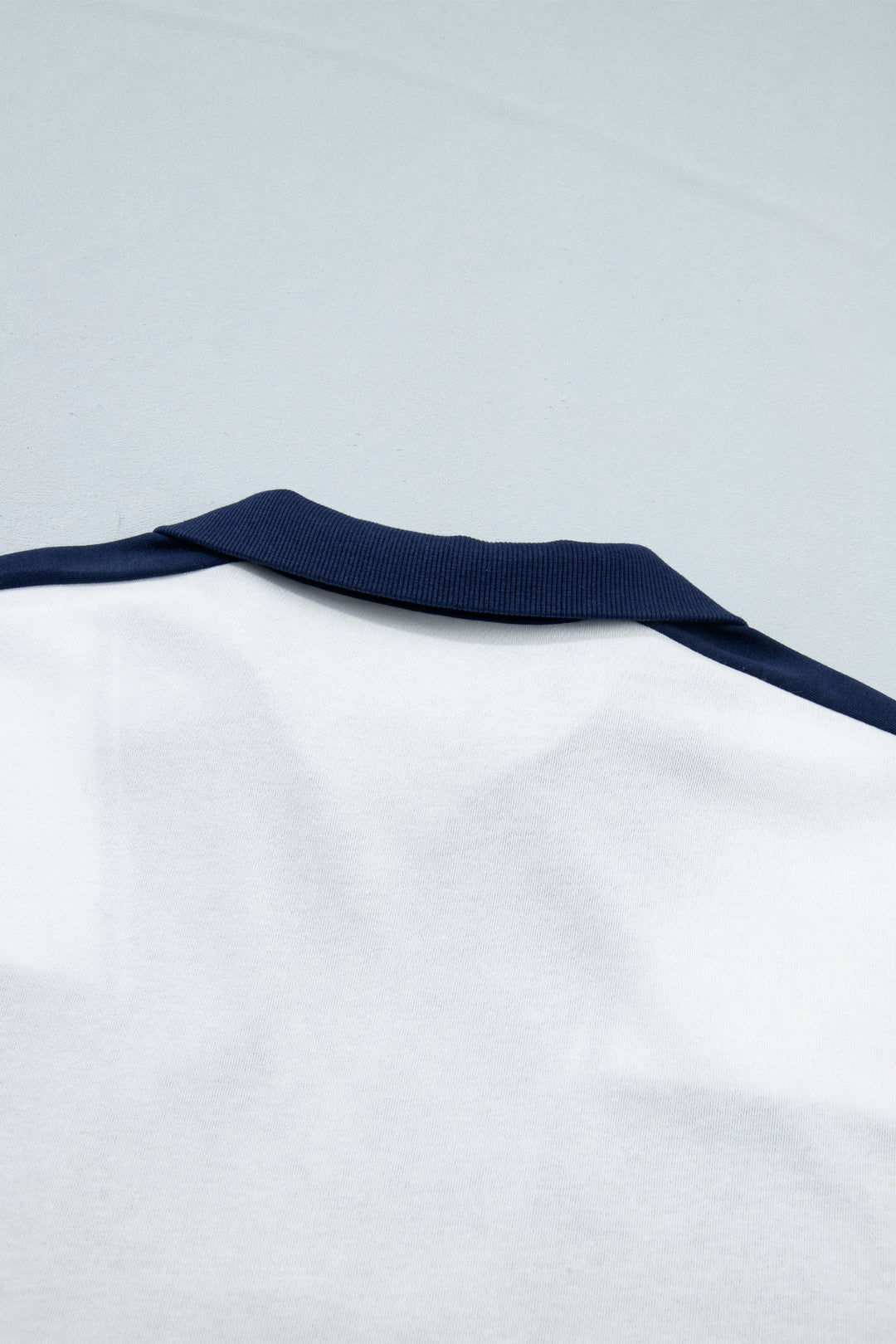 Prussian Blue Exposed Seam Detail Half Sleeve Top Elastic Waist Shorts 2pcs Set