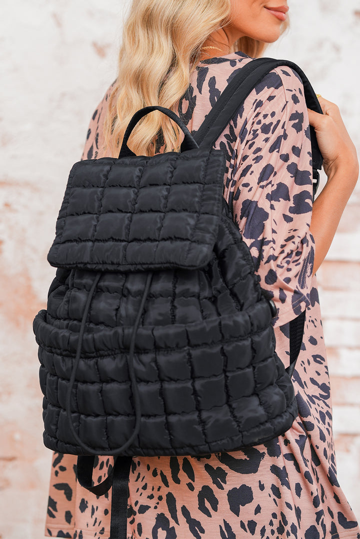 Sac à dos matelassé à rabat solide