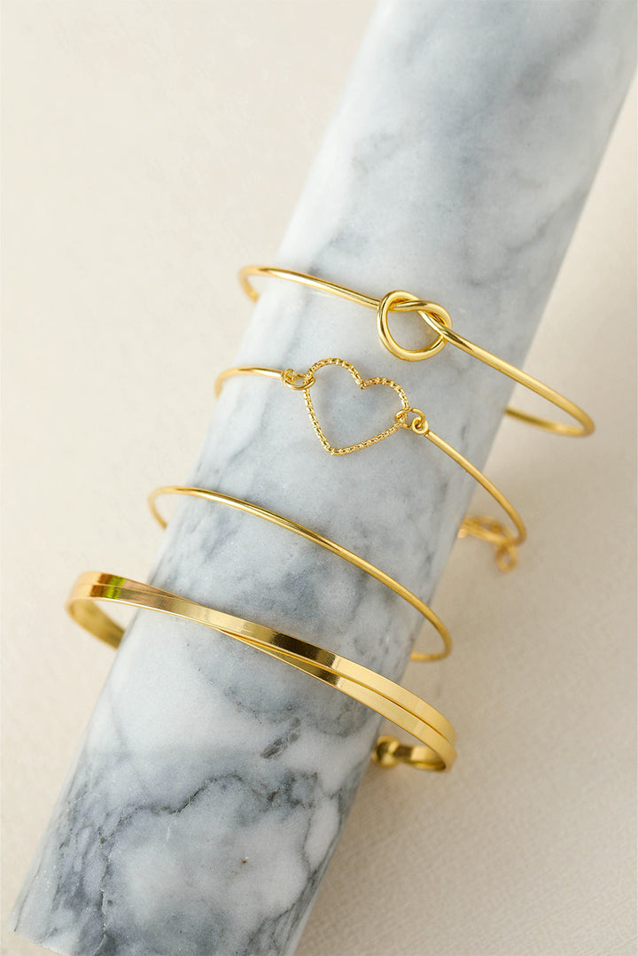 Love Geometric Cross Plated Bracelet 4-piece Set