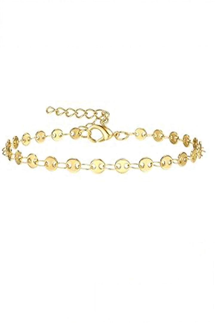3-teiliges, scheibenbeschichtetes, verstellbares Kettenarmband-Set