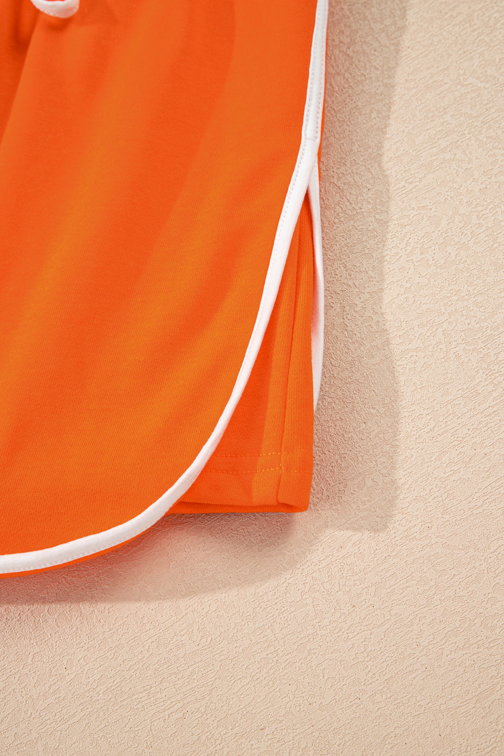Orange Varsity Stripe Detail Pullover Mini Skort Set