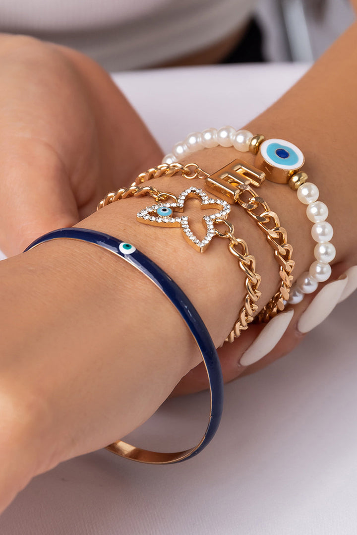 4-teiliges Perlenkettenarmband-Set