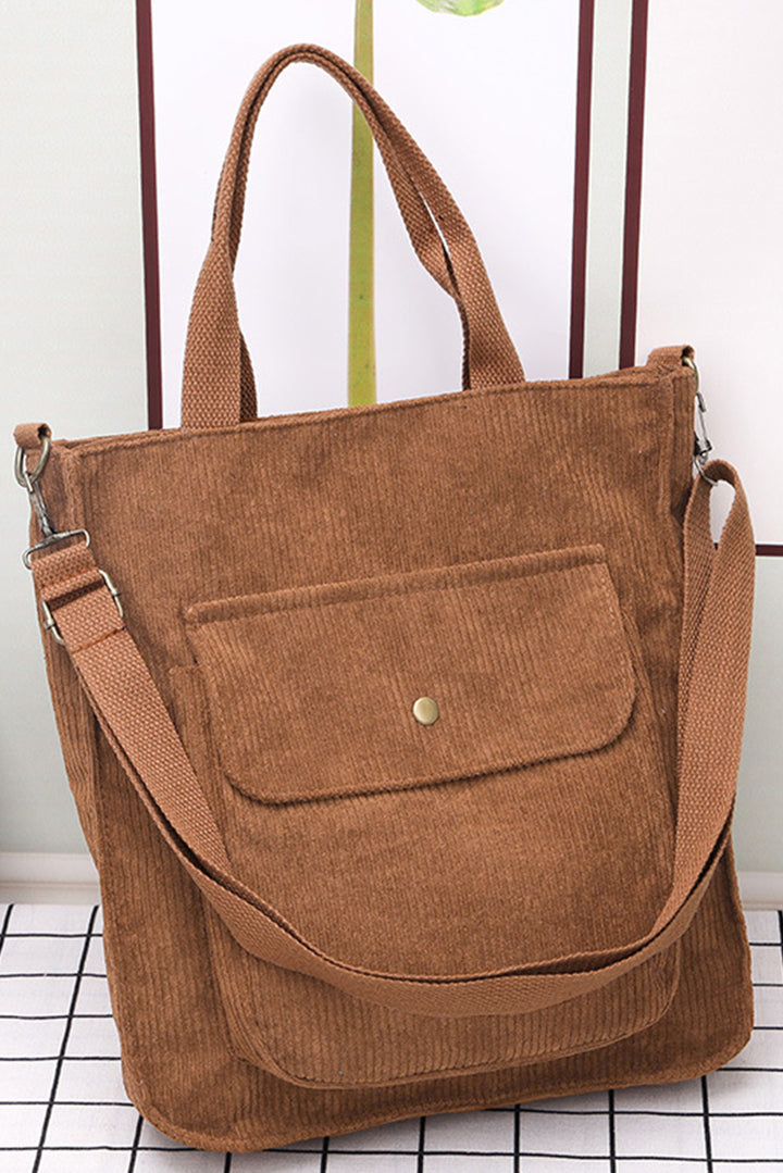 Detachable Shoulder Strap Large Corduroy Bag