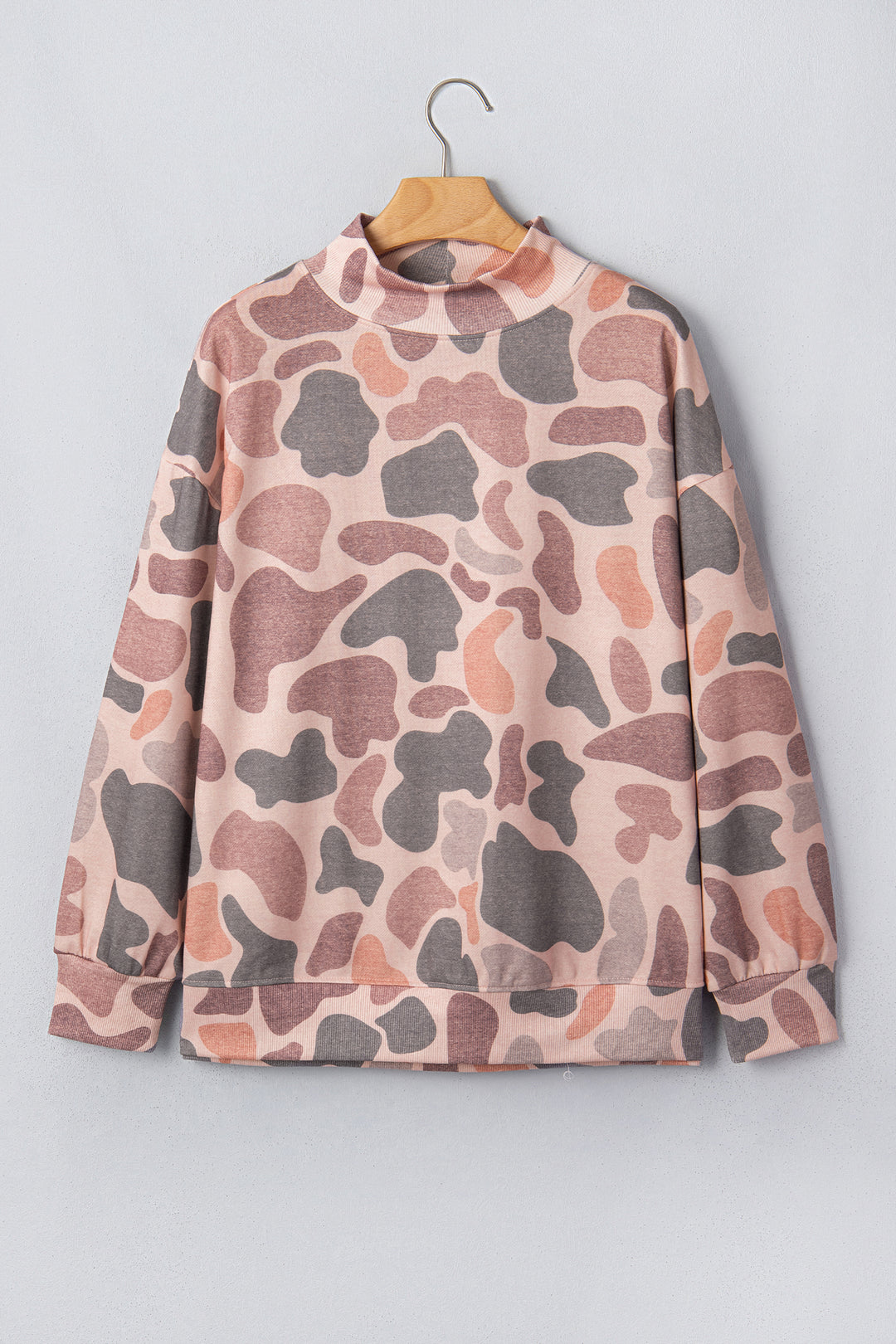 Multicolour Camouflage Western Style Pullover Sweatshirt
