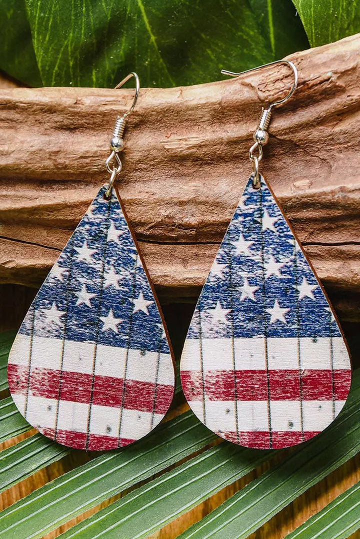 Boucles d'oreilles drapeau américain