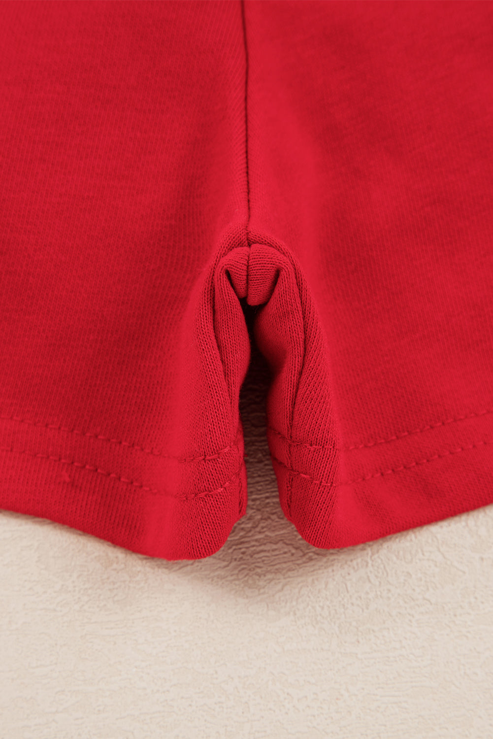 Fiery Red Varsity Stripe Detail Pullover Mini Skort Set