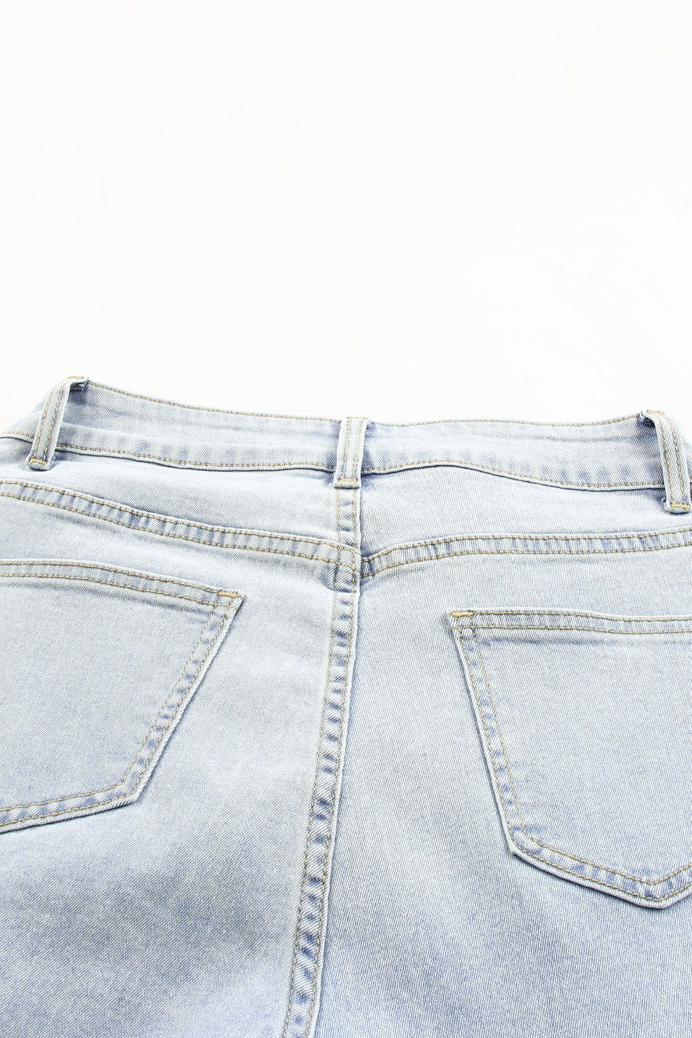 Sky Blue Multi Pocketed Y2K Street Fashion Shift Jeans