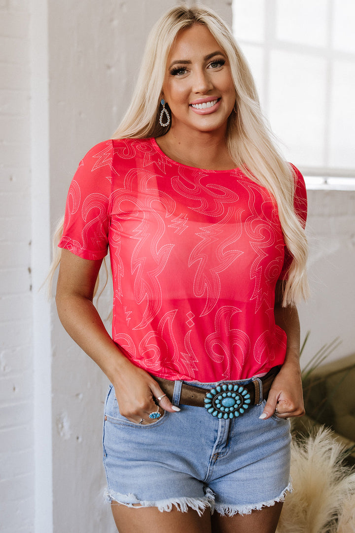 western girls mesh t shirt