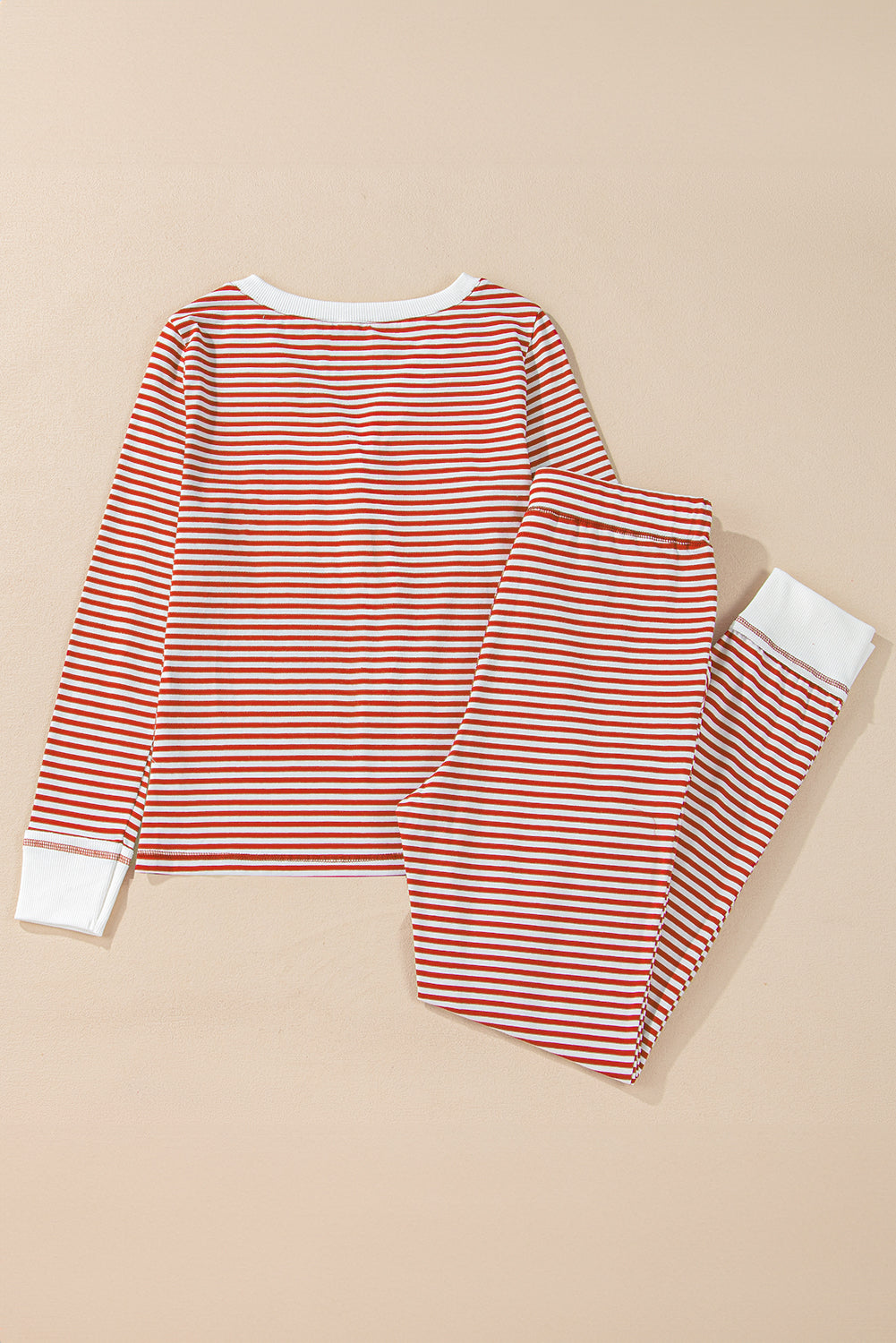 buttoned v neck top and knotted waist pants lounge set