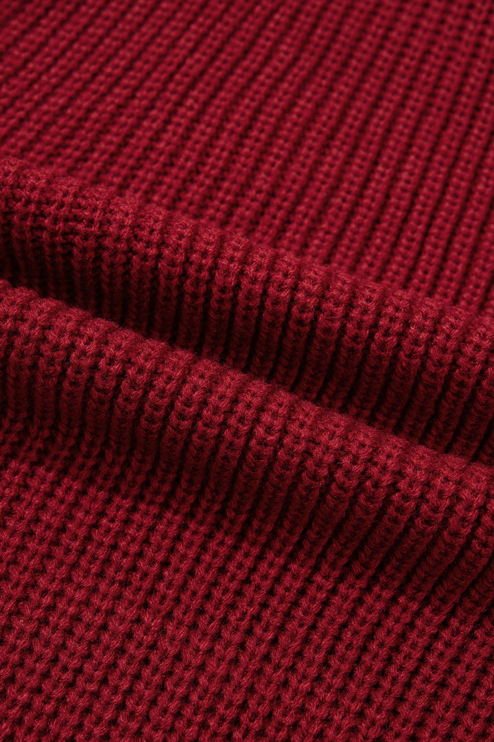 Red Dahlia Solid Color Knit Oversized Button Front Sweater Cardigan