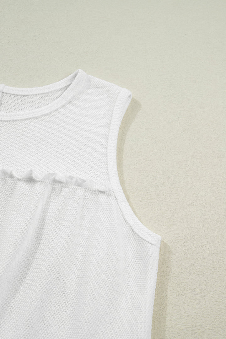 Tiered Frill Trim A-line Tank Top