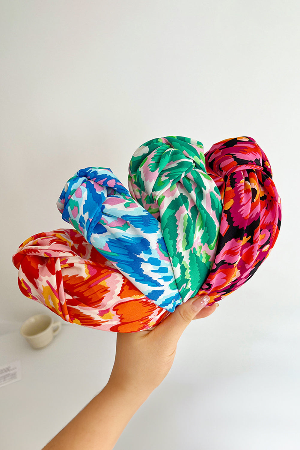 Bandeau à cheveux torsadé imprimé bohème pour les vacances