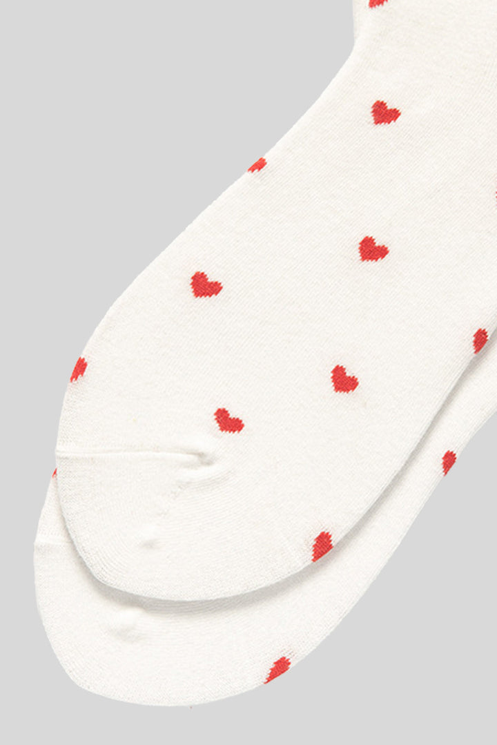Crew-Socken mit Valentinstags-Herzmuster