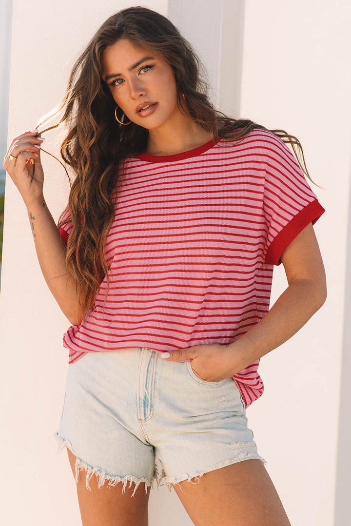 Knitted Round Neck T Shirt