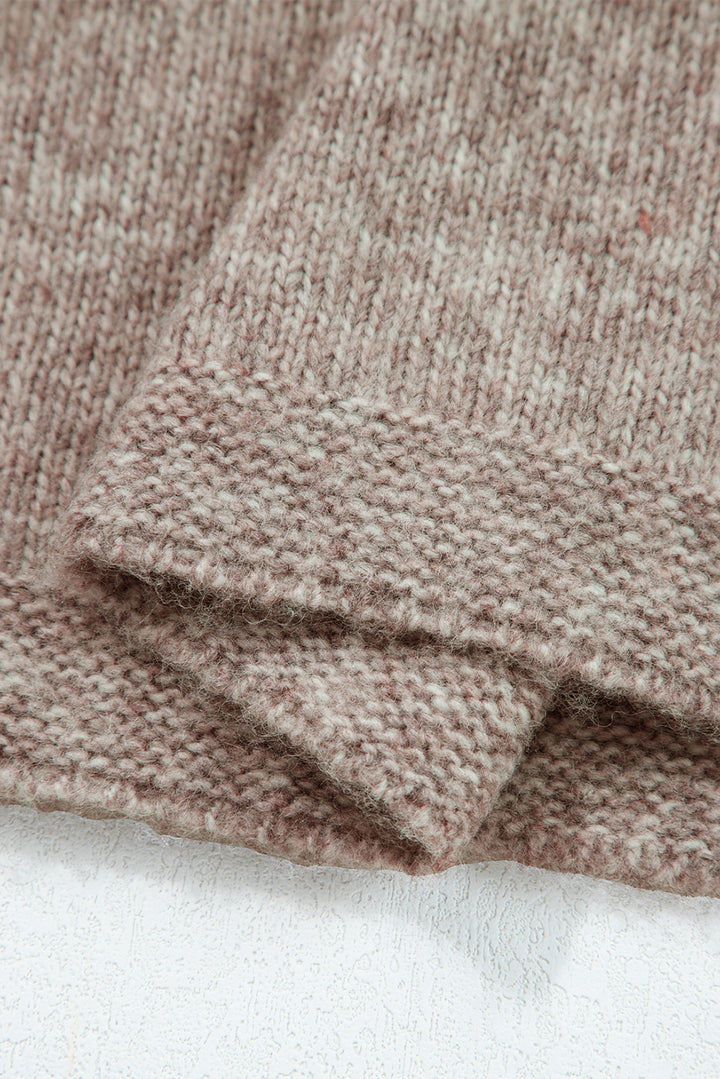 Contrast Colored Dot Detail Drop Shoulder Sweater