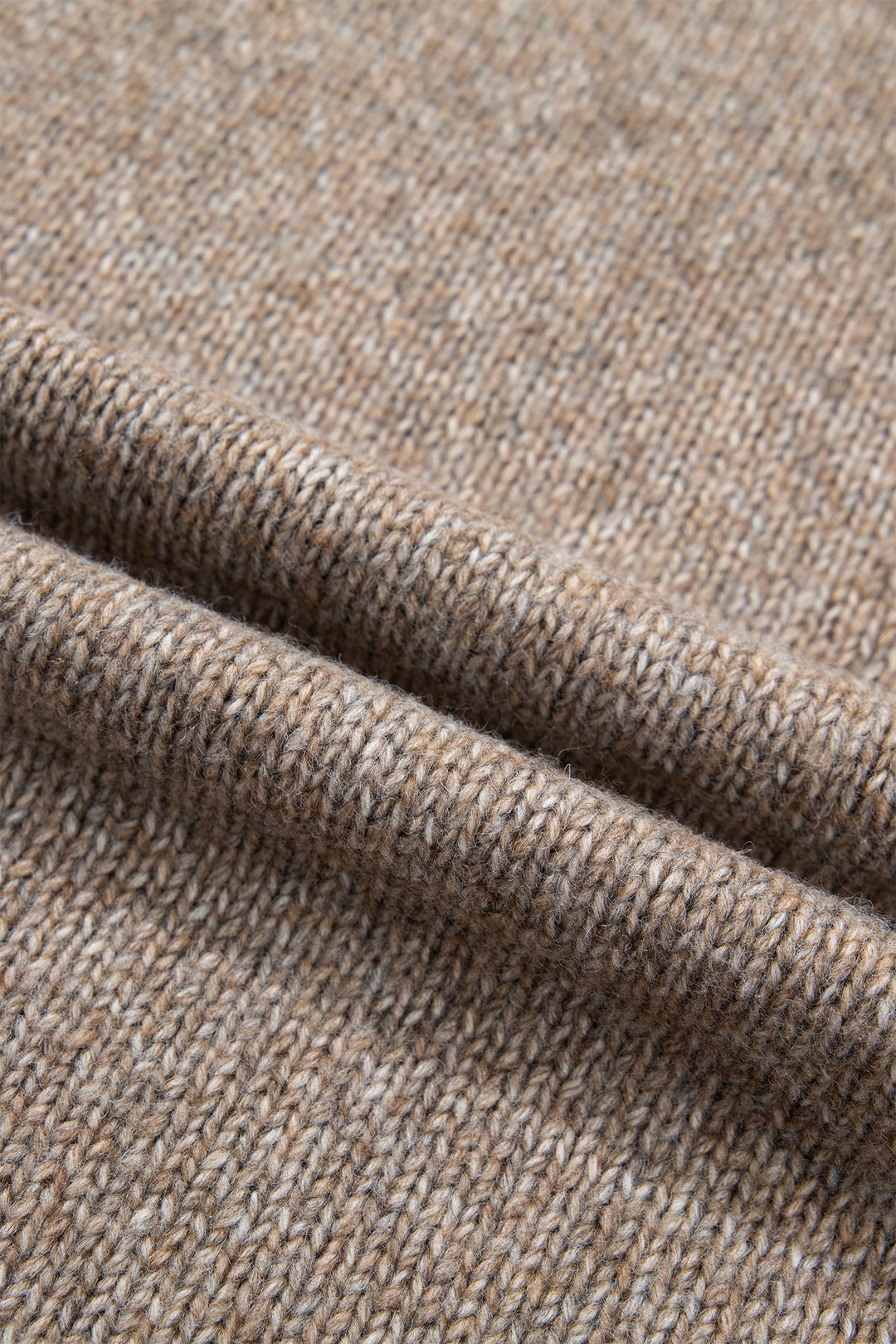 Dark Khaki High Neck Drop Shoulder Cable Knit Regular Length Sweater