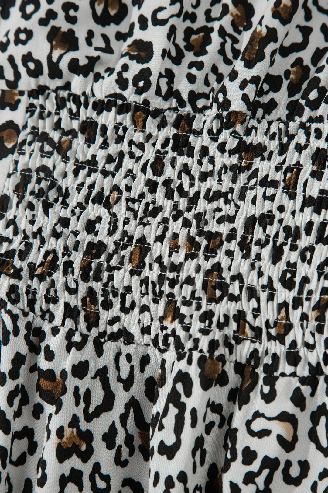 Beige Leopard Zip Front V Neck Cinched Waist Sleeveless Maxi Dress