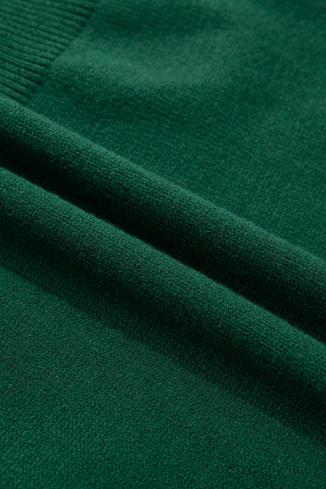 Blackish Green Abstract Dog Embroidery Christmas Fashion Round Neck Sweater