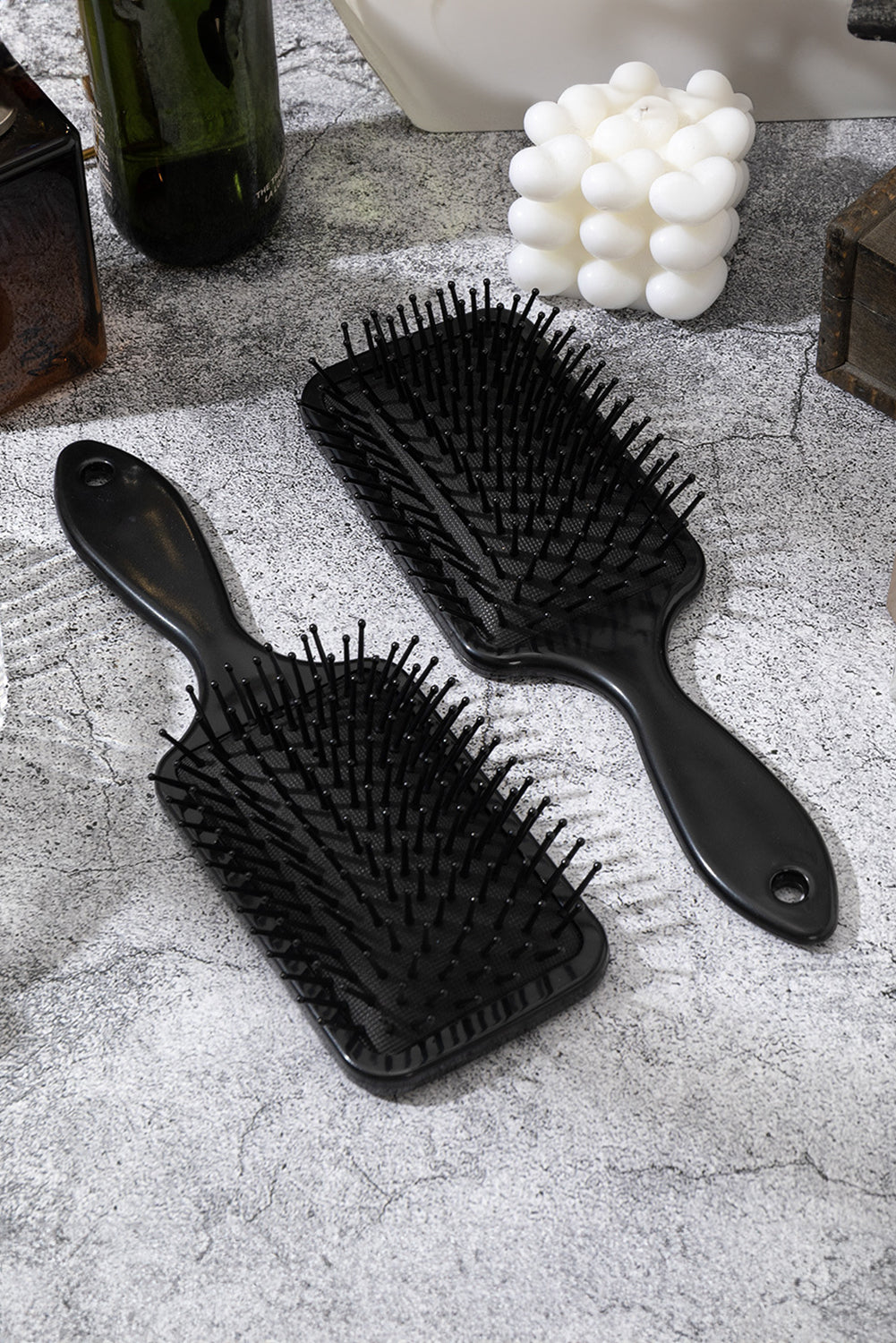 Gothic Flower Skull Print Air Cushion Comb