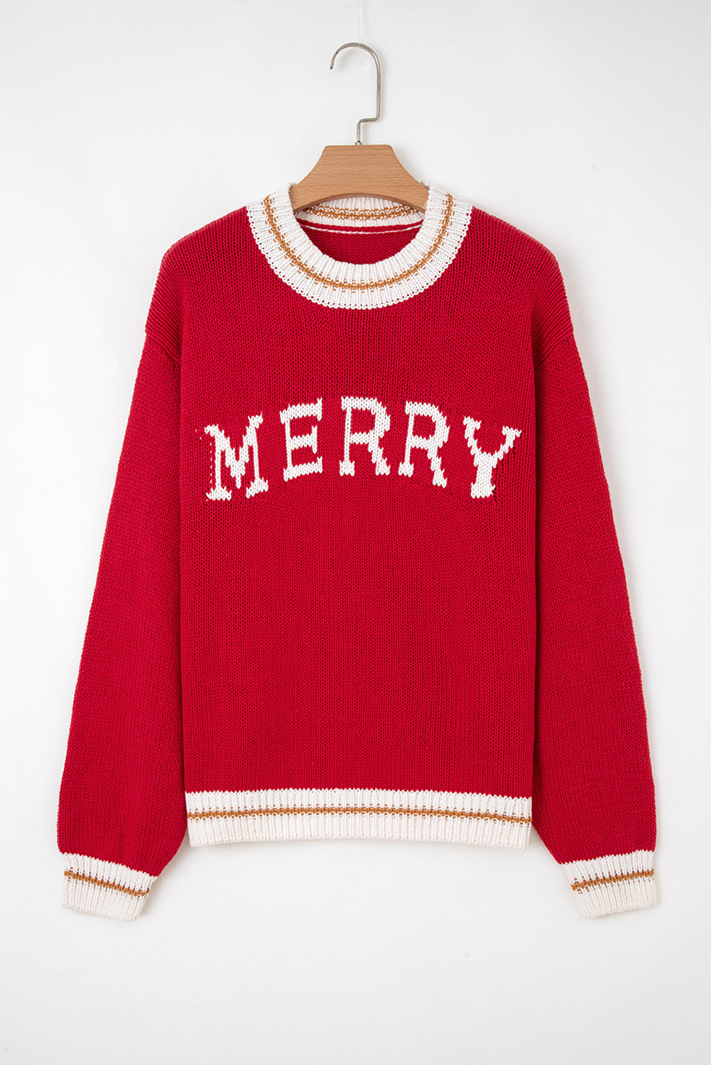 MERRY Color Block Edge Drop Shoulder Cozy Sweater
