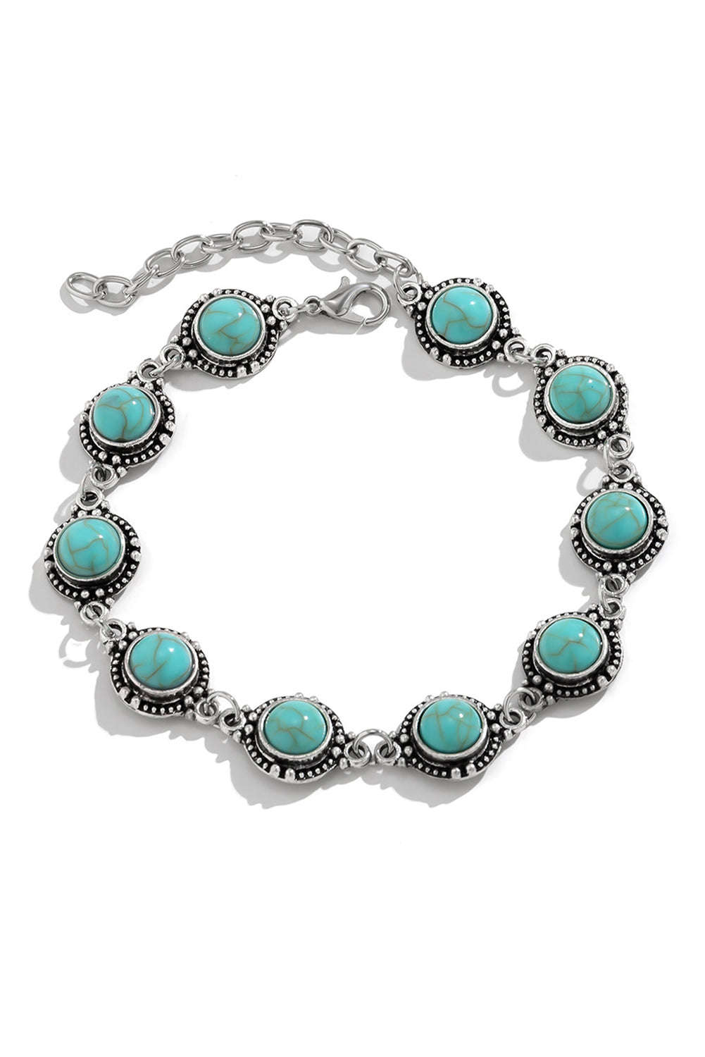 Bracelet de cheville en turquoise naturelle de Bohême
