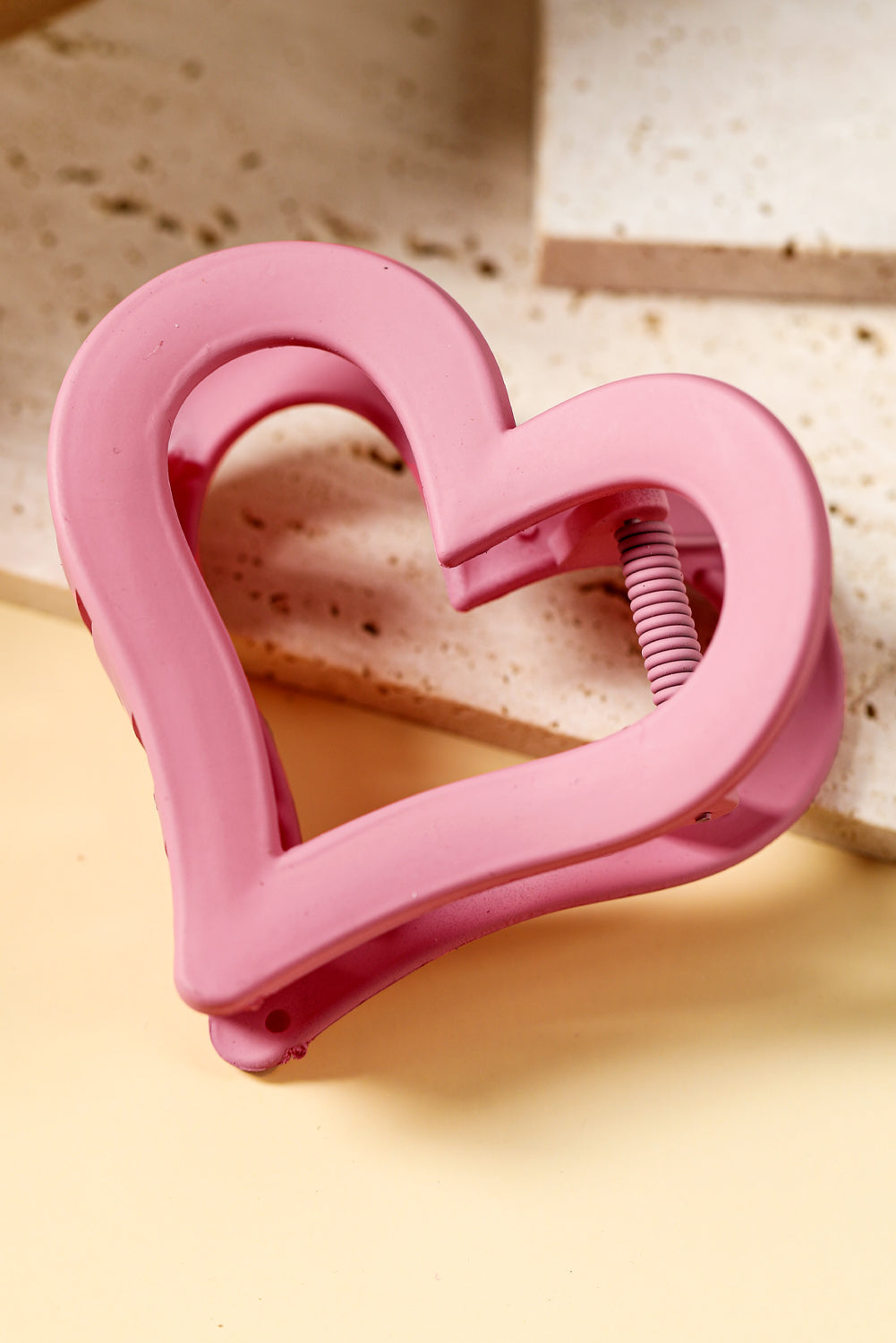 Cutout Heart Shape Frosted Small Hair Clip