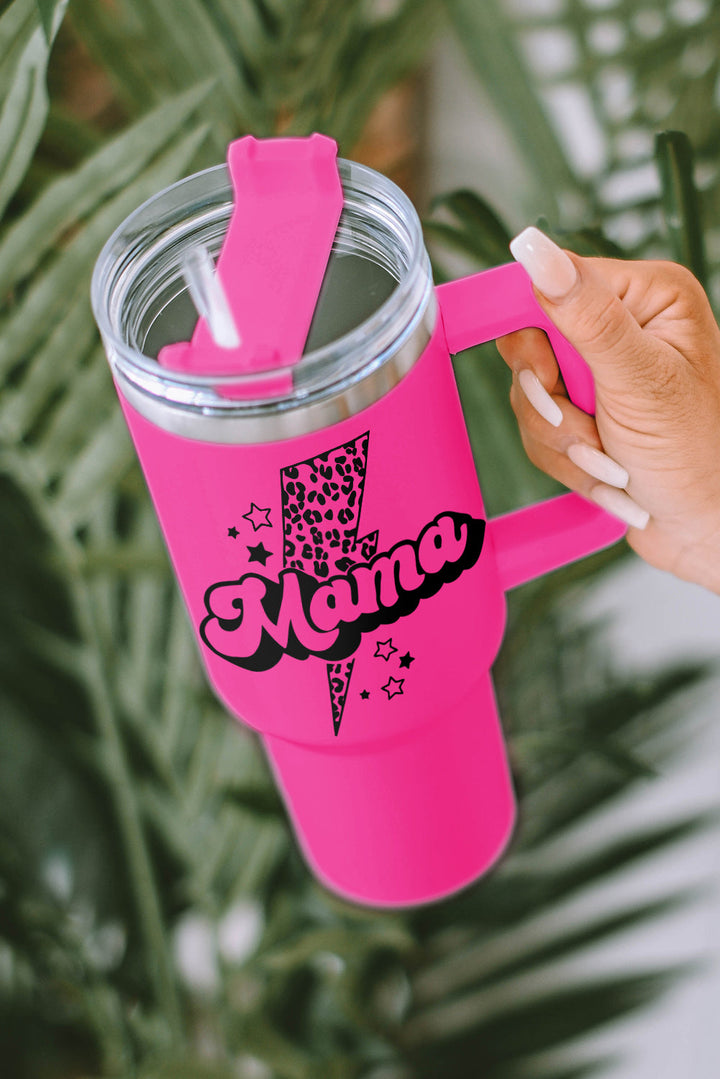 Tasse portable Mama Leopard Lightning avec poignée 40 oz