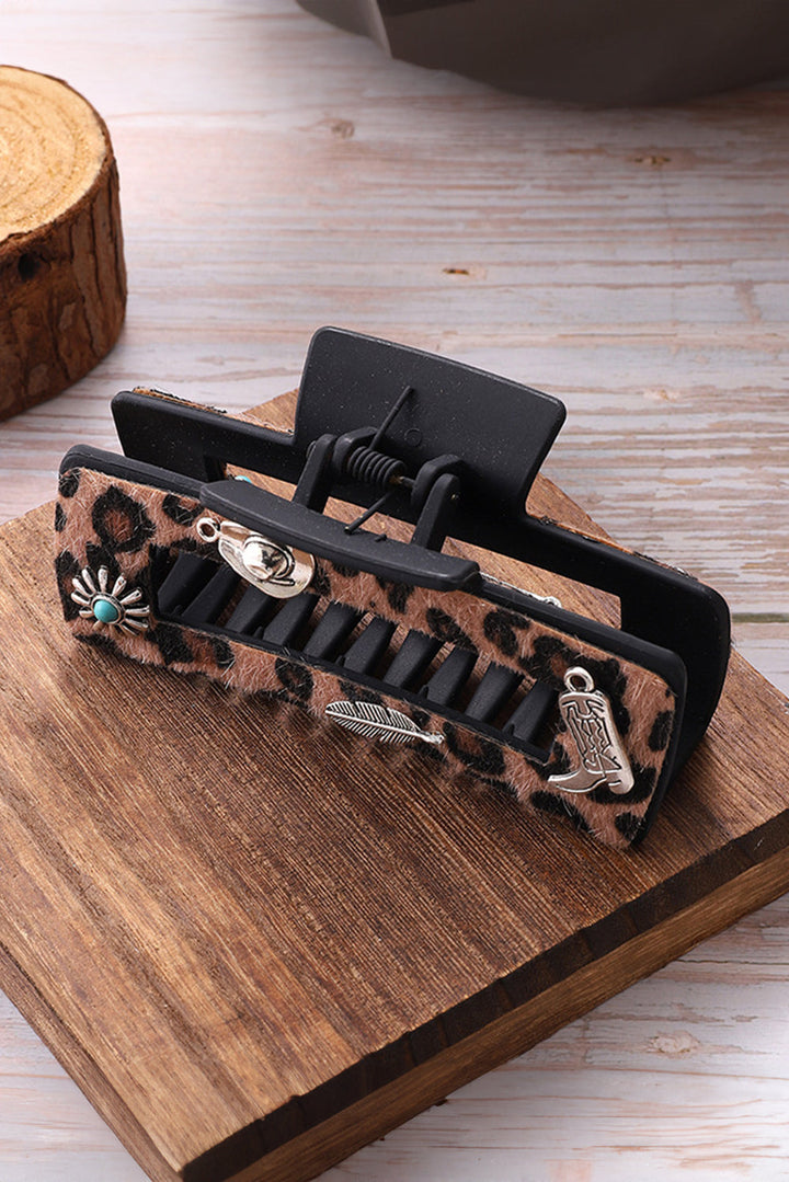 Leopard Western Pattern Decor Square Hair Clip