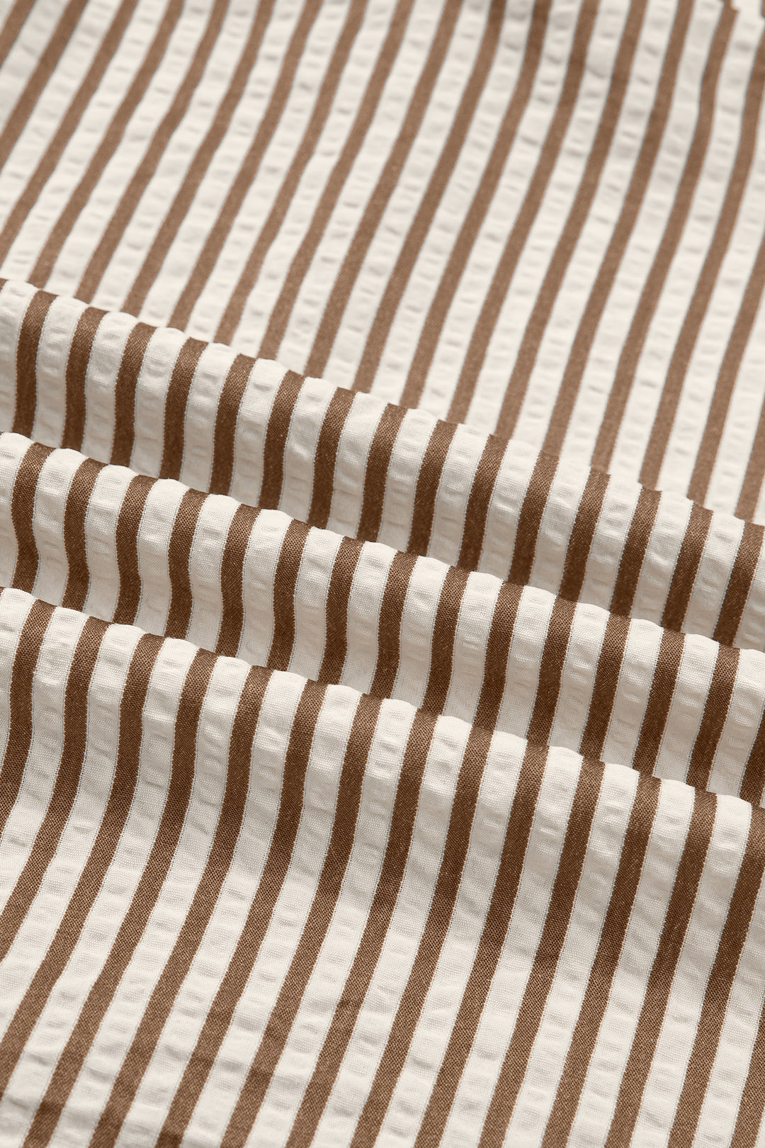 Brown Stripe Leopard Patchwork Long Sleeve Shirt