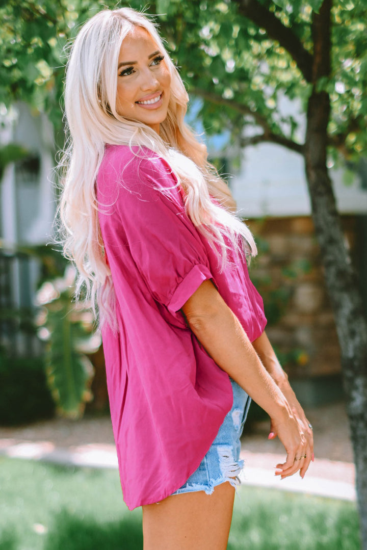 Rose Soft Oversize Dolman Shirt