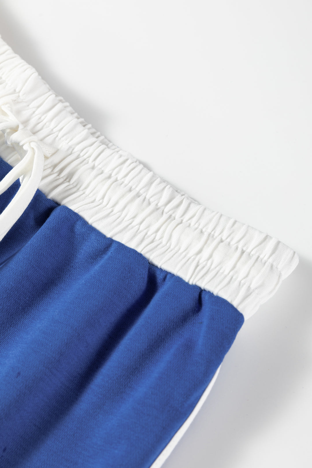 Sky Blue Varsity Stripe Detail Pullover Mini Skort Set