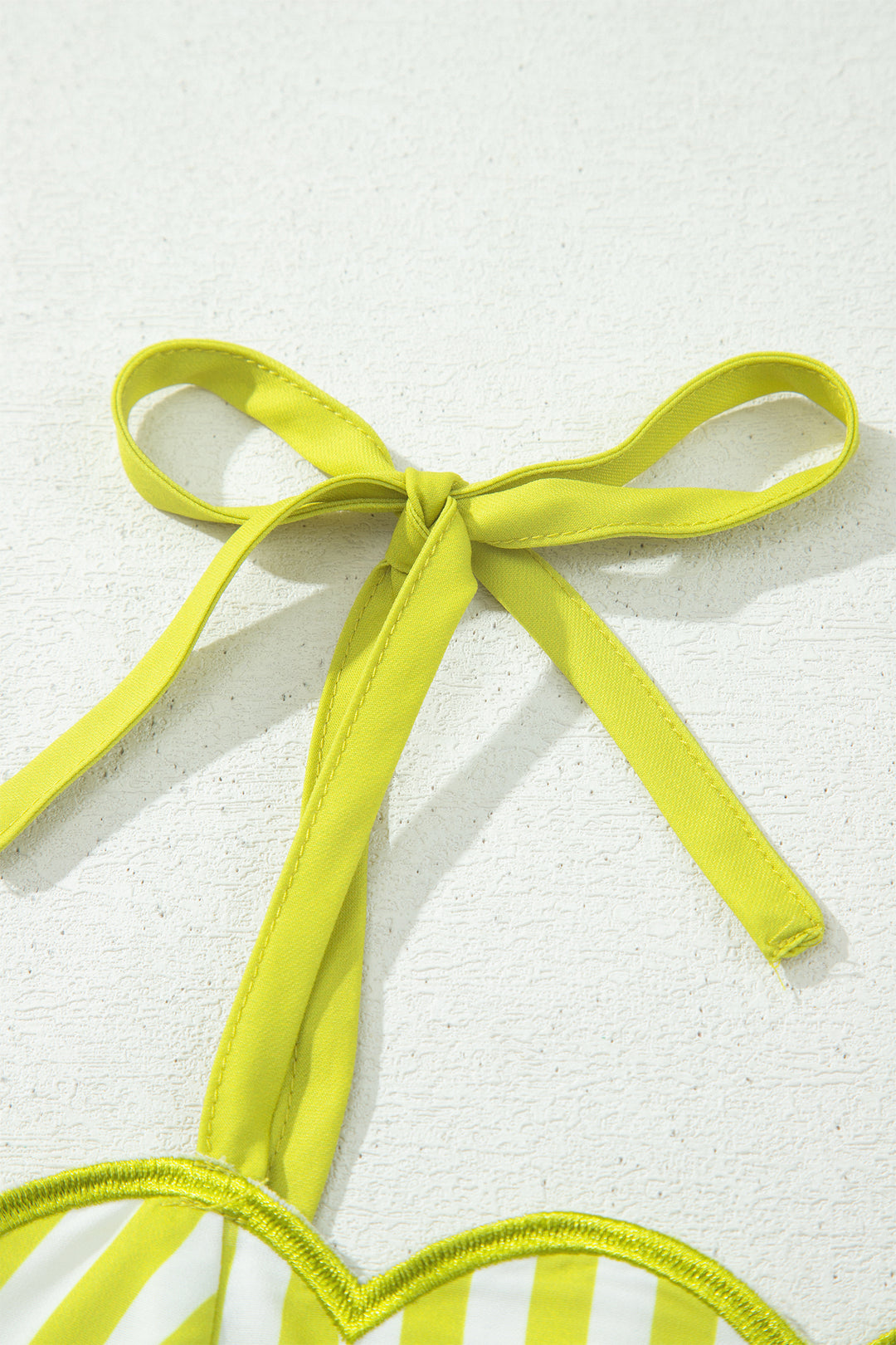 Green Stripe Knot Strap High Waist Maxi Dress