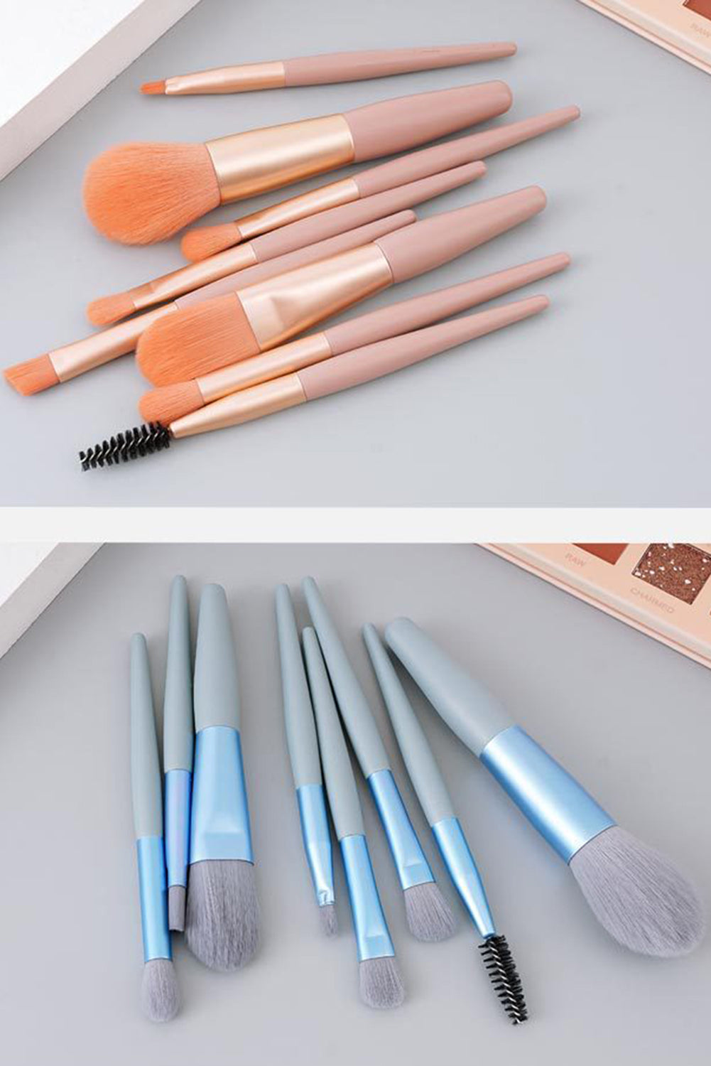 8pcs Soft Fluffy Mini Makeup Brush Set with Bag