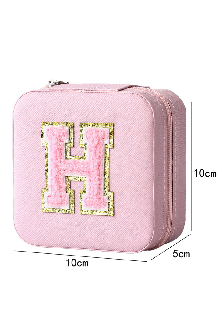 Boîte à bijoux en chenille avec lettres H