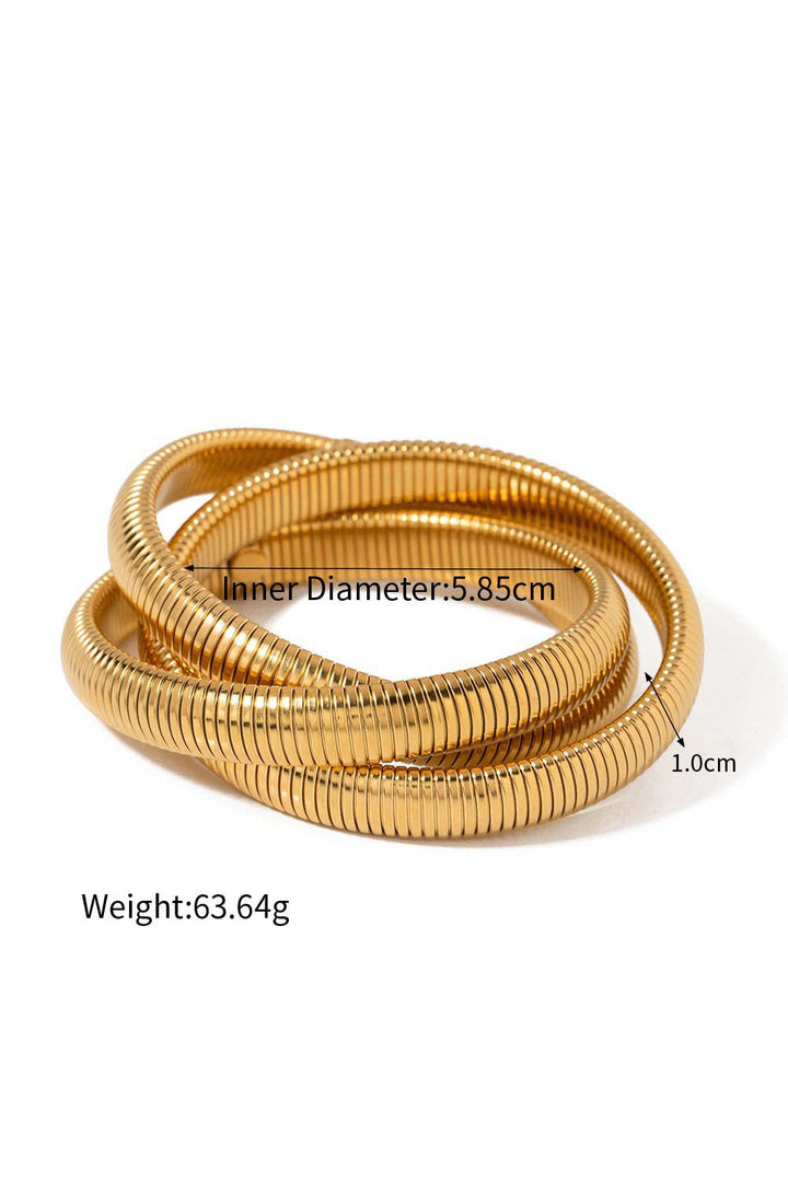 Bracelet épais en alliage plaqué 3 couches