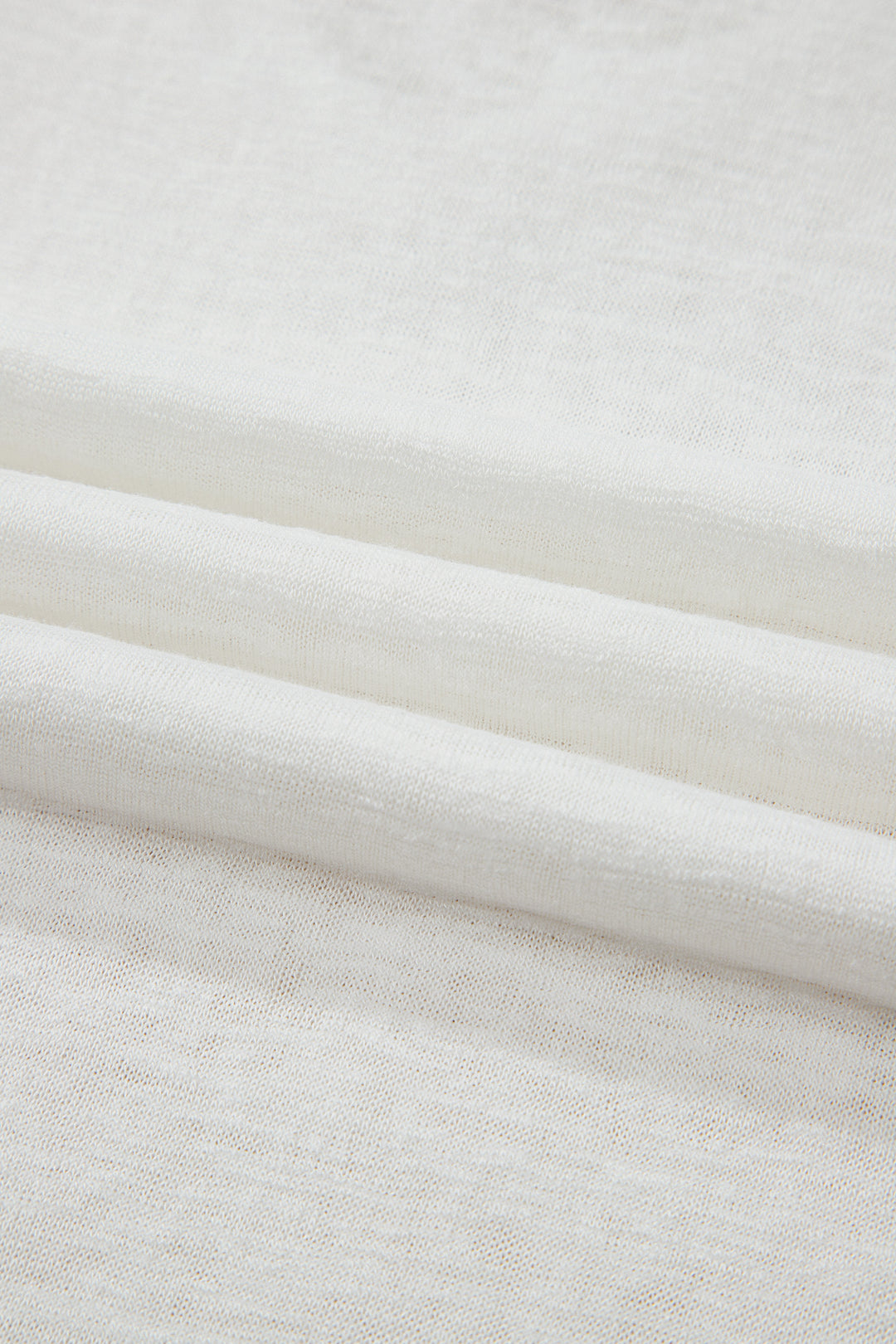 White Hollowed Lace Splicing V Neck T Shirt