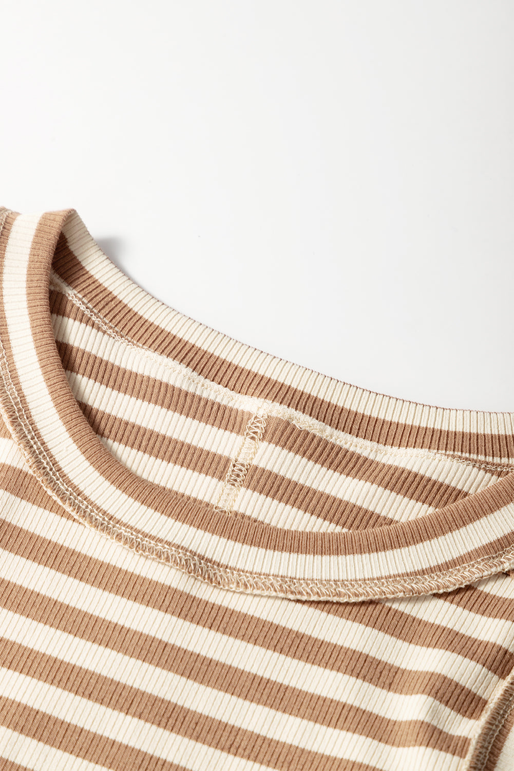 Exposed Seam Trim Round Neck Sleeveless Top