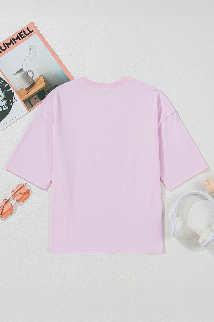 Flag Bow Graphic Crewneck Tee