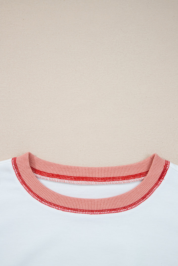 Colorblock Patchwork Contrast Stitching Oversize Sweatshirt