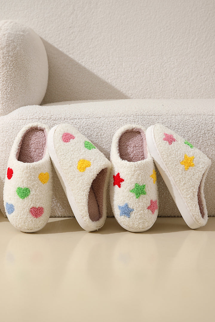 Chaussons antidérapants en peluche en forme d'étoile